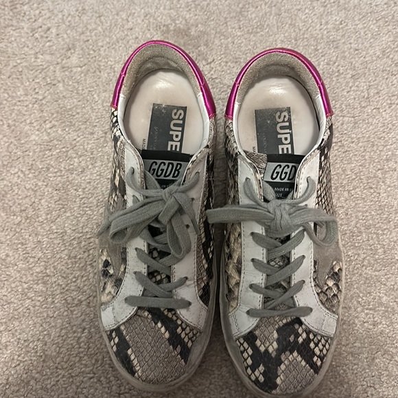 Golden Goose Superstar Sneaker in Natural Snake Print & Ice Star - Picture 3 of 8